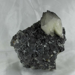 Calcite on Galena Bleiberg Carinthia Austria