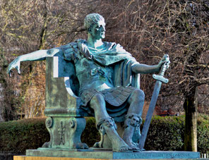 Statue de Constantin Ier à York, en Angleterre.