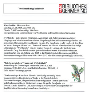 Quelle: Veranstaltungskalender Stadtbibliothek Germering