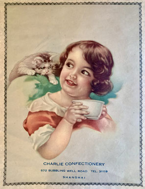 Flyer for the short lived Charlie Confectioner in Shanghai. From the MOFBA collection