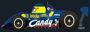 Michelle Alboreto by Muneta & Cerracín - Tyrrell 011 - Ford Cosworth V8