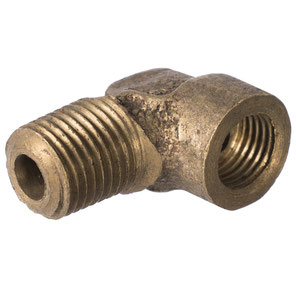 298493-П Winkel Messing Winkelstück Ellenbogen Bogen 90° GAZ-69. Messing 90 Degree Elbow GAS 69. Штуцер 1/4"-18 угловой ГАЗ-69.
