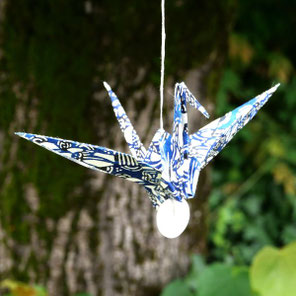 Mobiles à suspendre grues en origami en papiers japonais