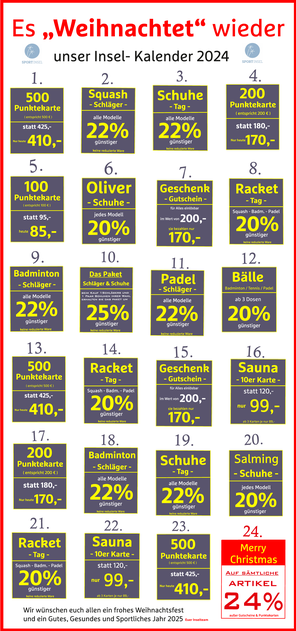 Der Sport Insel Weihnachtskalender 2018