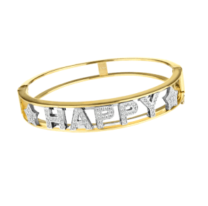 bracciale in argento dorato donna personalizzato con nome codice: AR973G