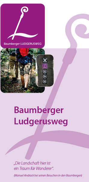 Flyer zum Baumberger Ludgerusweg.