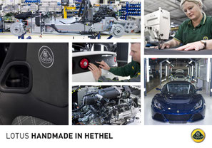 Collage aus den Lotus-Produktionshallen