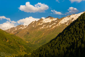 Blick in den Talschluss vom Langtauferer Tal mit Weisskugel, Bärenbartferner und Freibrunner Ferner