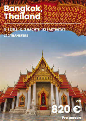 Bangkog u. Asientouren bei uns individuell als Pauschalreise buchen.