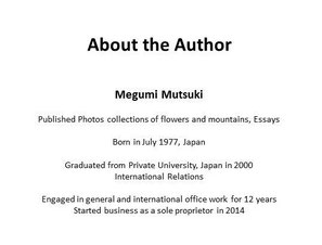 Photos Collection ― Garden 8 ―　Spring's Bounty　　Author　Megumi Mutsuki