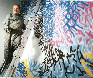 Guy Dessauges, peinture murale à gare de Herrliberg , 1991–2011