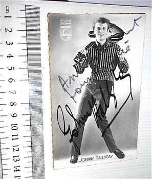 JOHNNY HALLYDAY - foto cartolina autografata anni 60