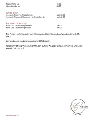 Stil-Atelier Preise und Angebote