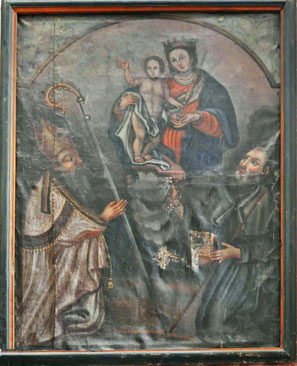 Montemaggiore - La Vierge à l'Enfant apparaît à Saint Augustin et Saint Jacques.