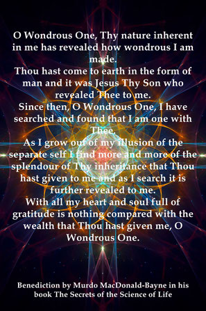 Benediction dated 02 Sep 1952, Pretoria, in the book: The Secrets of the Science of Life by Murdo MacDonald-Bayne
