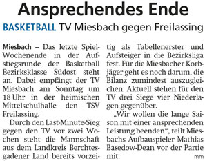Artikel im Miesbacher Merkur am 6. Mai 2023 - Zum Vergrößern klicken