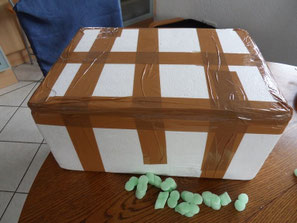 fertig verpackt, fehlt nur noch der Aufkleber