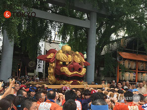 波除稲荷神社, つきじ獅子祭 , 弁財天お歯黒獅子, 東京都中央区, お祭り写真