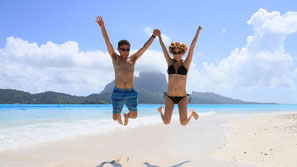  With the view of Mt. Otemanu, we offer unforgettable day on motu (islet)  with white sand beach of Bora Bora. 