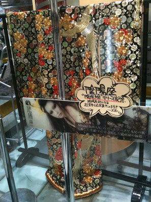 Kimono usado pela kuroneko na capa do álbum kongo kyuubi antes da imagem receber edições.