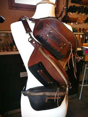 SAC BANANE CUIR ARTISAN ANNECY