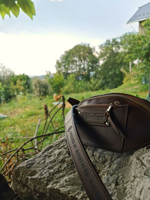 SAC BESACE SACOCHE POCHETTE CUIR BANANE
