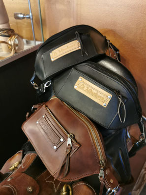 sac sacoche banane en cuir