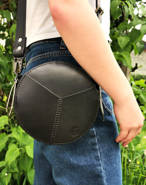 SAC A MAIN CUIR ROND BOHO