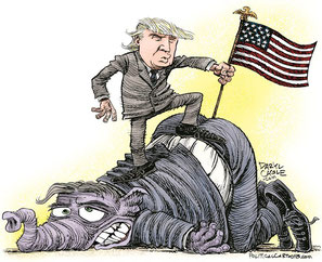 "Trump conquers the GOP", by Daryl Cagle, January 27, 2016