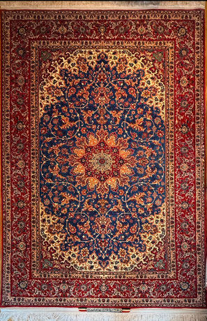 ESFAHAN OLD  SEIRAFIAN ドザールサイズ　16ヘフト　新品同様とても素敵な絨毯です