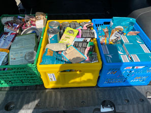 Spendenboxleerung Kaufland und Rewe_ Foto: Engels