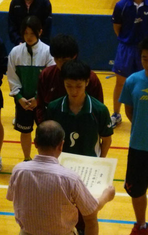 郡山 男子シングルス 準優勝