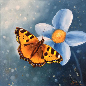 Schmetterling - Ölgemälde - Kunst