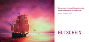 Morgenröte - Schiff - Segelschiff - Öl-Gemälde