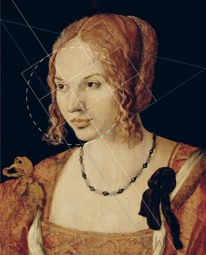 (35) Albrecht Dürer, Ritratto di giovane veneziana, 1505, olio su tavola di abete, 32,5 x 24,2 cm, n. invent. 6440, Kunsthistorisches Museum Vienna