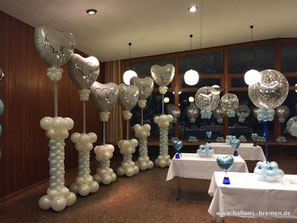 Hochzeitsdekoration aus Luftballons