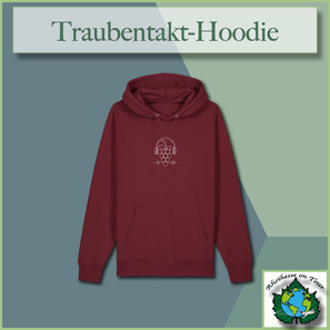 Traubentakt Hoodie mit Trauben-Kopfhörer-Motiv aus Rheinhessen – Hoodie für Weinliebhaber und Musikfans