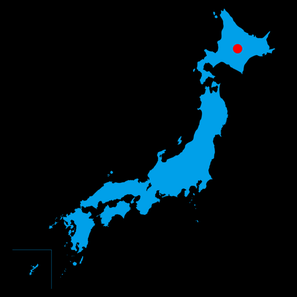 The location of the Daisetsuzan Backcountry Ski Week in Hokkaido