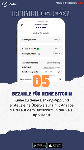 Bitcoin bezahlen Relai Sparplan Invest