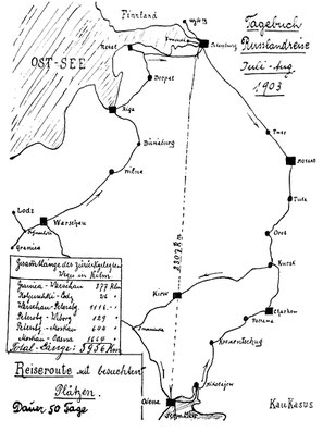 Tagebuchskizze. Reproduktion aus Schweizerische Uhrmacherzeitung, Nr. 5, 1954.