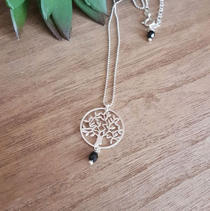 Famille collier argent arbre de vie fait main bassin d'arcachon