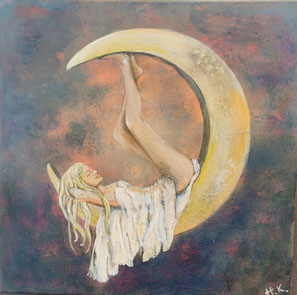 Moonlady  40 x 40 cm    45 ,- €