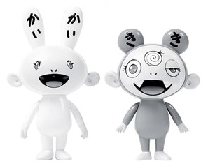 村上 隆「KAIKAI & KIKI Figure (Black & White ver.)」