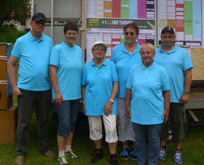 2014 Der Anfang. Die Inkognitos v.l. Fred, Sonja, Luzie, Margot, Steffie u. Helmut