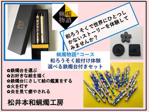 観光大使の方が体験された蝋燭物語®️コースの絵付け体験
