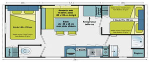 plan mobile home LAMPARO 23m2