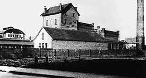 Brauerei von der Friedrichstraße aus, um 1900