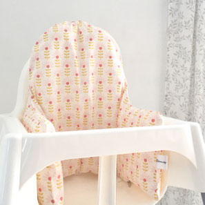 cette image représente une housse pour la chaise haute Antilop de chez Ikea.