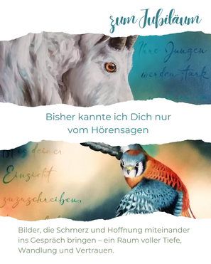 Hiob-Serie - Ausstellung - Kunst - Ölgemälde - Falke, Bergziege