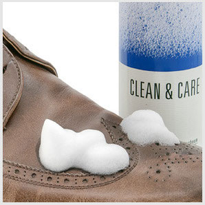 Schnee- und Wasserränder lassen sich hervorragend mit Collonil CLEAN & CARE oder SHAMPOO DIRECT entfernen.